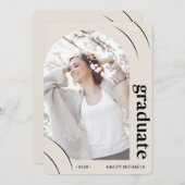 Hübsche Graduierungspartei für Rosa Foto Einladung (Vorne/Hinten)