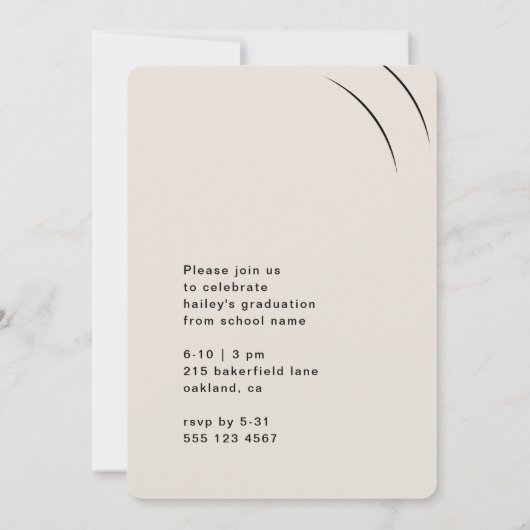 Hübsche Graduierungspartei für Rosa Foto Einladung (Rückseite)