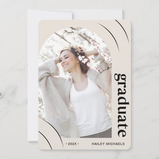 Hübsche Graduierungspartei für Rosa Foto Einladung (Vorderseite)