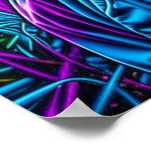 Hübsche Graffiti Street Art Colorful Woman Blank Poster (Ecke)