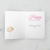 Hübsche Grandtochter Birthday Balloon Karte (Innenseite)