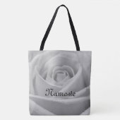 Hübsche graue Rose Namensgebung Tasche (Vorderseite)