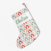 Hübsche Greyhound-Ornament Kleiner Weihnachtsstrumpf (Rückseite (Hängend))