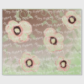 Hübsche Großflower-Geschenkwrap Geschenkpapier (Flach)