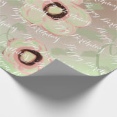 Hübsche Großflower-Geschenkwrap Geschenkpapier (Ecke)