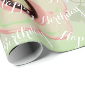 Hübsche Großflower-Geschenkwrap Geschenkpapier (Rolleneckpunkt)