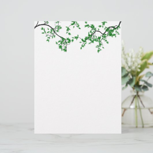 Hübsche grüne Blätter Grenzstationierung (Stehend Vorderseite)