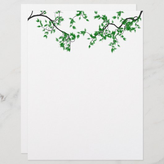 Hübsche grüne Blätter Grenzstationierung (Vorne/Hinten)