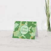 Hübsche grüne Blätter Karte (Vorderseite)