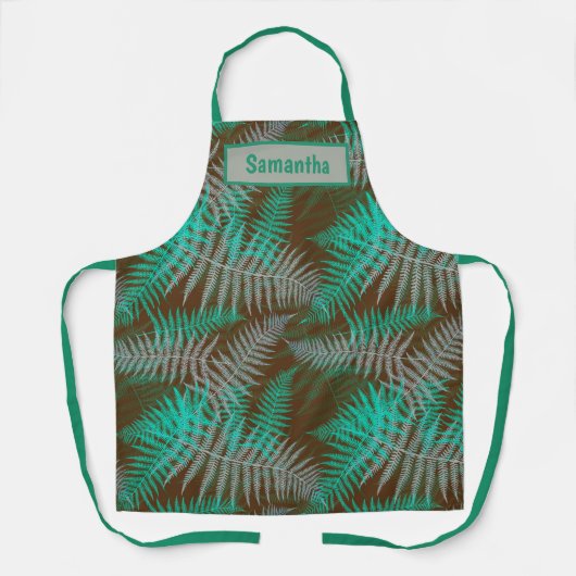 Hübsche grüne Blätter Schürze (Vorderseite)