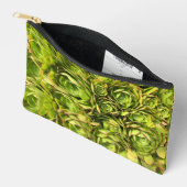 Hübsche grüne Blumen-Tasche für Kosmetik oder Stif Zubehörtasche (Offen)