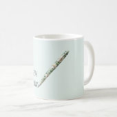 Hübsche grüne Blumenstift-Träume Kaffeetasse (VorderseiteRechts)