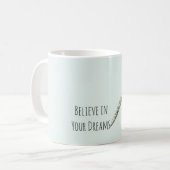 Hübsche grüne Blumenstift-Träume Kaffeetasse (Vorderseite Links)