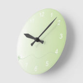 Hübsche grüne Farbe Runde Wanduhr (Winkel)