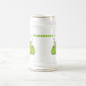 Hübsche grüne Fleischfresser-Pflanze Cartoon Bierglas (Mittel)