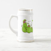 Hübsche grüne Fleischfresser-Pflanze Cartoon Bierglas (Links)