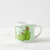 Hübsche grüne Fleischfresser-Pflanze Cartoon Espressotasse (Rechts)