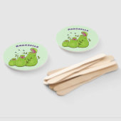 Hübsche grüne Fleischfresser-Pflanze Cartoon Fächer (Non-assembled)