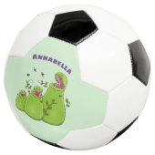 Hübsche grüne Fleischfresser-Pflanze Cartoon Fußball (Dreiviertel)