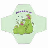 Hübsche grüne Fleischfresser-Pflanze Cartoon Fußball (Flach)