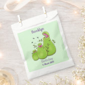 Hübsche grüne Fleischfresser-Pflanze Cartoon Geschenktütchen (Ausgeschnitten)