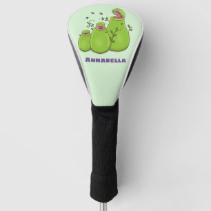 Hübsche grüne Fleischfresser-Pflanze Cartoon Golf Headcover