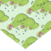 Hübsche grüne Fleischfresser-Pflanze Cartoon Kurzer Tischläufer (Ecke)