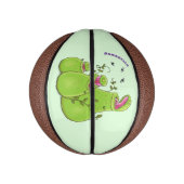 Hübsche grüne Fleischfresser-Pflanze Cartoon Mini Basketball (Vertikal)
