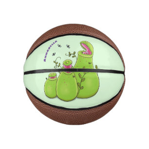Hübsche grüne Fleischfresser-Pflanze Cartoon Mini Basketball
