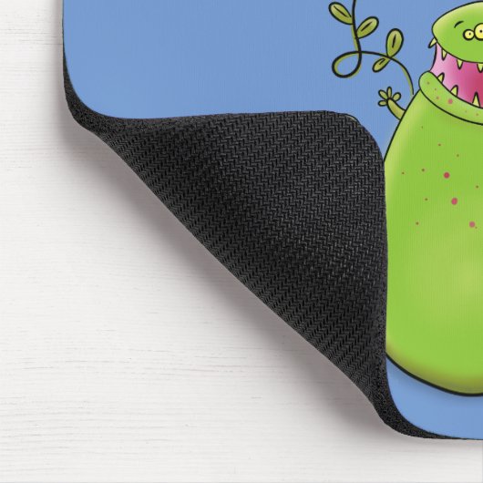 Hübsche grüne Fleischfresser-Pflanze Cartoon Mousepad (Ecke)