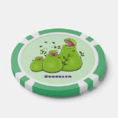 Hübsche grüne Fleischfresser-Pflanze Cartoon Pokerchips (Einzeln)
