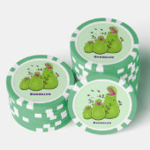 Hübsche grüne Fleischfresser-Pflanze Cartoon Pokerchips (Stapel)