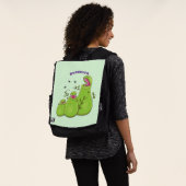 Hübsche grüne Fleischfresser-Pflanze Cartoon Rucksack (Ausgewaschen)