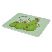 Hübsche grüne Fleischfresser-Pflanze Cartoon Schneidebrett (Ecke)