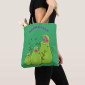 Hübsche grüne Fleischfresser-Pflanze Cartoon Tasche (Von Nahem)