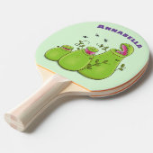 Hübsche grüne Fleischfresser-Pflanze Cartoon Tischtennis Schläger (Vorderseite)