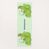 Hübsche grüne Fleischfresser-Pflanze Cartoon Yogamatte (Rückseite)