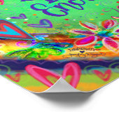 Hübsche grüne Flora Inspiriere Zitatinkrivität Poster (Ecke)