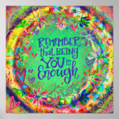 Hübsche grüne Flora Inspiriere Zitatinkrivität Poster (Vorne)