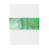 Hübsche Grüne Hochzeit Einladungsbanderole (Rückseitenbeispiel)