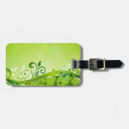 HÜBSCHE GRÜNE IRISCHE KLEEBLÄTTER MIT SCHNÖRKELN GEPÄCKANHÄNGER