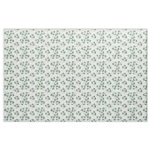 Hübsche grüne Kleeblätter auf weißem Muster-Gewebe Stoff (Fat Quarter (45,7 x 55,9 cm))