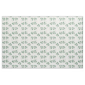 Hübsche grüne Kleeblätter auf weißem Muster-Gewebe Stoff (Fat Quarter (45,7 x 55,9 cm))