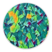 Hübsche grüne Mosaiktür oder Schublade Keramikknauf (Vorderseite)