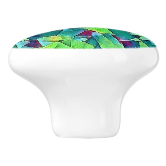 Hübsche grüne Mosaiktür oder Schublade Keramikknauf (Seitenansicht)