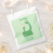 Hübsche grüne Schlange mit Maraca-Cartoon Geschenktütchen (Ausgeschnitten)