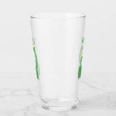 Hübsche grüne Schlange mit Maraca-Cartoon Glas (Links)