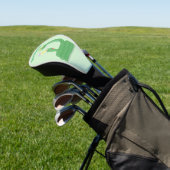 Hübsche grüne Schlange mit Maraca-Cartoon Golf Headcover (In SItu)
