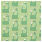 Hübsche grüne Schlange mit Maraca-Cartoon Stoff (Muster)