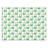 Hübsche grüne Schlange mit Maraca-Cartoon Tischdecke (Vorderseite (Horizontal))